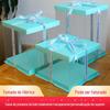 Atacado do Fabricante Caixa de Bolo de Aniversário Totalmente Transparente Três em Um 6 8 10 12 14 polegadas Caixa de Bolo Aumentada de Camada Dupla