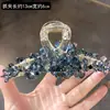 Clip de Pelo de Cristal Azul Profundo de Lujo, Estilo Nuevo para Cabello Grueso, Accesorio de Pelo de Gama Alta para Mujeres, Pinza de Tiburón Sofisticada, Adorno de Pelo Elaborado