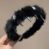 Nova Tiara Dentada 2025 para Mulheres com Topo Alto, Tiara de Lã com Laço, Penteado Coreano, Acessório de Cabelo de Luxo