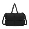Bolsa Acolchoada de Algodão Xiaohongshu, Bolsa de Penas, Bolsa Tote Casual de Grande Capacidade Feminina 2024, Bolsa de Ombro Feminina para o Dia a Dia, Bolsa de Mão