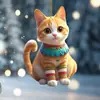 Nuevo Producto Creativo Gatito Lindo y Lindo Colgante Plano Transfronterizo Acrílico Colgante para Espejo Retrovisor de Coche Decoración del Hogar