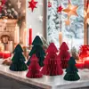 Fiesta Navideña Estéreo Árbol de Navidad Adornos de Bola de Panal Tema Invernal Reunión Familiar Decoración de Centro de Mesa