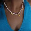 Collar de Cuentas de Perlas Naturales de Agua Dulce Barrocas de Marca Francesa Temperamento Nicho Commuter Cierre Joyería para Mujer