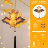 Lámpara de proyección decorativa de Halloween bolsa de materiales DIY hecha a mano para niños linterna lámpara de calabaza accesorios para actividades de jardín de infantes