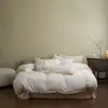 Conjunto de Cuatro Piezas de Gasa Arrugada de Encaje de Nuevo Estilo 2026, Conjunto de Tres Piezas Estilo Sábana de Cama de 1.2 m
