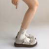 Zapatos Mary Jane de Moda Ligeros Retro Franceses de Suela Gruesa y Escotados para Mujer Verano 2025 Nuevos Versátiles Zapatos Birkenstock Blancos