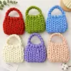 Nueva bolsa de terciopelo, bolsa tejida a mano DIY, bolso de mano de hilo hilado con núcleo de terciopelo de cristal, procesamiento personalizado y venta al por mayor OEM