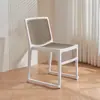 Silla de Mimbre de Plástico PP Estilo Escandinavo Silla de Comedor de Mimbre Imitación Silla de Plástico Estilo Ins para Balcón Exterior