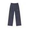 Calças casuais de softshell impermeáveis para homens e mulheres, estilo dopamina de outono, calças de trabalho retas largas multicoloridas para meninas