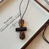 Dinheiro Antigo Estilo Chinês! Colar Pingente em Tons de Marrom para Mulheres, Corrente Clavicular de Luxo de Alto Padrão, Acessório Longo de Verão