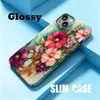 Mismo estilo de Amazon con fondo verde y detalles dorados, lujoso estuche grande floral para película, funda de teléfono iPhone de alta gama transfronteriza, exclusivamente para venta al por mayor