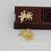 Hongxing DIY Joias Cobre 24K Cor Conservante 23*19mm Material Feito à Mão Grampo de Cabelo Acessórios Banhados a Ouro Crisântemo B537