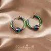 Aretes de Oreja Coloridos de Moda Pinzas de Oreja de Resorte Indoloras Aretes Redondos sin Perforación con Perlas Anillo de Nariz Anillo de Ombligo para Mujeres