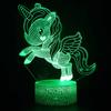 Luz Nocturna 3D Serie Unicornio Más Vendida en Amazon Transfronterizo Control Remoto Táctil Lámpara de Mesa Colorida Lámpara de Regalo Creativa