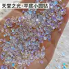 Zapatos Planos Redondos Pequeños Diamante Fondo Plano Tamaño de Diamante Mixto Diamante para Uñas Caja de 12 Compartimentos Strass de Vidrio Super Brillante Decoración de Uñas Joyería para Uñas