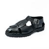 Sandalias Romanas Huecas de Punta Redonda Retro Transfronterizas para Hombre, Comercio Exterior, Talla Grande, Nuevas de Verano, Casuales, para Exteriores, Playa