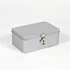 Atacado Spot Caixa de Lata Lacrada com Cadeado Cadeado de Senha Caixa de Lata Armazenamento de Mesa Tampa Articulada Caixa de Lata de Produto para Cuidados com a Saúde