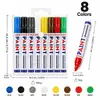Kit de Canetas de Pintura 2,8mm à Prova d'Água Sem Desbotamento Secagem Rápida Marcador Resistente ao Sol Marcação Industrial Caneta de Retoque para Pneus