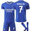 Uniforme de Entrenamiento de Fútbol A2526 Transfronterizo Real Madrid de Visitante No. 5 Bellingham No. 7 Ronaldo No. 9 Mbappé No. 7 Vinos
