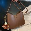 Bolsa de ombro textura bolsa simples bolsa feminina 2023 outono e inverno Nova bolsa mensageiro casual de nicho moda versátil Senhora