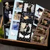 24 piezas de mercancía de soporte de abanico de cuatro compartimentos de Zhang Zimo, tarjetas pequeñas autoimpresas, polaroids, regalos de alto valor para novias