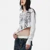 2026 Moda Oscura Punk de Moda para Hombres y Mujeres Ins Nuevo Harajuku Camiseta de Manga Larga con Estampado y Cuello Redondo Ropa Gótica