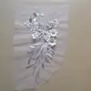 Tecido de Malha Bordado com Lantejoulas Veludo Flor Estéreo Diamante Brilhante Aplique Roupas de Performance de Palco Acessórios Decorativos L90