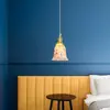 Lámpara colgante de mesita de noche de concha natural para dormitorio, color nogal vintage francés de mediados de siglo, adecuada para entrada, pasillo, barra de bar y comedor.