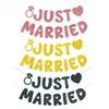 Amazon justmarried letra brilhante casamento colorido banner de guirlanda de aniversário adereços de atmosfera