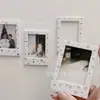 Marco de fotos mini Polaroid, magnético, imán personalizado para refrigerador, decoración creativa de tarjeta pequeña, adorno de escritorio calado, venta al por mayor