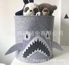 Cubo de Almacenamiento de Animales de Fieltro para Ropa Sucia y Juguetes, Cesta de Almacenamiento Redonda de León con Diseño de Patrón de Tiburón, Tigre, Elefante, Forma de Dinosaurio