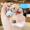 Desenho animado de areia movediça urso dos sonhos menina chaveiro cor de leite em pó boneca fofa pingente de bolsa casal presente pequeno atacado