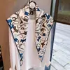 Lenço de Seda com Charme Feminino, Lenço de Pescoço Estreito Longo Estampado Dupla Face, Lenço Triangular de Fita, Envoltório Decorativo para Pescoço