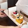 Caja de embalaje para hornear con forma de torre de fruta de postre exquisita de plata caliente, caja de embalaje para pastel de mousse de postre de hojaldre de tarta de huevo francesa
