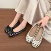 Zapatos Mary Jane Elegantes Versátiles Nuevos de Primavera/Verano 2026 con Moño para Mujer, Zapatos Planos de Ballet Estilo Dulce de Lunares