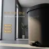 Cubo de basura para sala de estar con tapa, gran capacidad, estilo abatible, para uso doméstico en cocina, dormitorio, baño, operado con el pie
