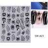 Calcomanías de uñas de Halloween calientes transfronterizas ins taladro telaraña gotas de sangre parche adhesivo 3D para uñas de Halloween