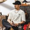 Yun Ran Lave Dobre Buraco Manga Curta Estilo Americano High Street Camiseta Masculina Moda Verão Marca Sensação de Luxo Jacquard Top Casual Masculino
