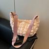 Bolso plisado de gran capacidad de estilo extranjero para mujer, bolso cruzado de diseño de nicho, bolso de viaje tipo bola de masa, otoño e invierno 2024