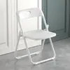 Taburete Sencillo con Respaldo, Silla Plegable para el Hogar, Taburete Plegable, Silla para Conferencias de Capacitación, Silla de Comedor, Silla de Oficina para Dormitorio