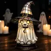 Novo Produto Abajur Gato Preto Halloween Gótico Gato Preto Colorido Chapéu de Bruxa Luz Noturna