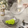 Plato de Fruta Transparente Estilo Nórdico Ins Bandeja de Exhibición de Dulces y Snacks de Gama Alta Plato de Fruta para Mesa de Café de Sala de Estar Fabricante Venta al por Mayor