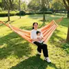 2026 Nueva Hamaca Rayada Engrosada Transfronteriza para Camping al Aire Libre, Ocio, Antivuelco, para Uso en Interiores y Exteriores, Doble Persona, Otoño al Aire Libre
