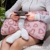 Almohada de Sofá Escandinavo Ins Terciopelo de Doble Cara Corazón Lazo Cojín Cojín para Ventana de Bahía Almohada Lumbar de Cabecera Regalo para Niña