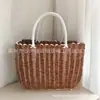 Nueva Cesta de Verduras de Moda de Gran Capacidad Cesta de Almacenamiento Portátil Grande de Plástico Cesta de Compras para el Ocio Cesta Versátil al por Mayor
