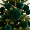 Bolas de Navidad superventas transfronterizas, bolas de Navidad aterciopeladas multicolor, adornos para árbol de Navidad, bolas colgantes, bolas decorativas navideñas, en stock al por mayor