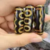 Xizang Vintage Antigo Weathered Ágata Negra Antiga Cinco Olhos Dzi Colar Pulseira Acessório Contas Soltas Joias com Porta-Contas