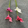 Lirio de cala de simulación de doble cabeza EVA tacto alta calidad accesorios de fotografía para el hogar decoración flor artificial flor de boda paisajismo