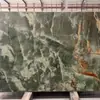Escalones de Piedra Natural de Mármol Verde Esmeralda Real, Encimeras de Isla, Paredes de Fondo, Pisos, Mesa de Comedor de Piedra, Venta Directa del Fabricante