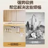 Estante de cocina sin perforaciones, armario de pared, soporte para toallas de papel debajo del estante, estante para tapas de ollas, estante para colocar tabla de cortar, tabla de cortar, almacenamiento